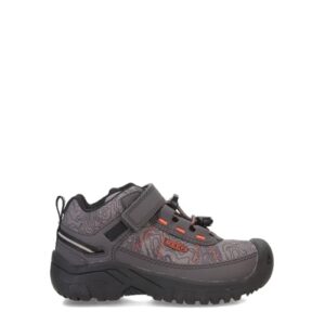 KEEN Targhee Sport Breathable Easy On Lightweight Hiking Shoes, Magnet/Scarlet Ibis, 5 US Unisex Big Kid