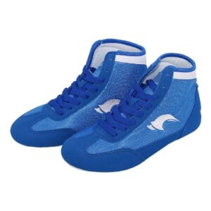 kids boxing shoes boy girl indoor fitness training boots breathable non-slip for wrestling squat (blue, 13 little child)