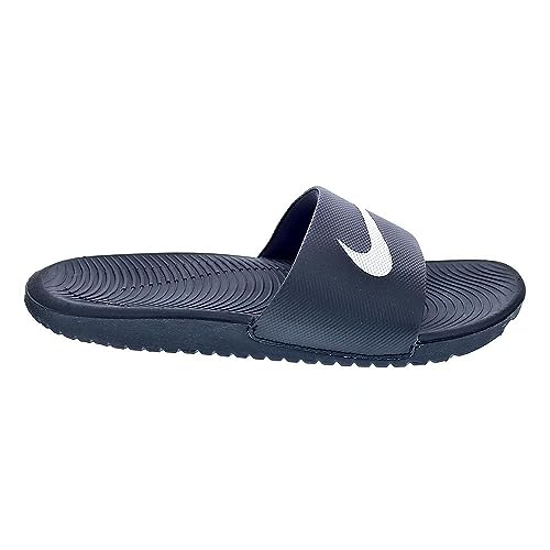 Nike Girls Kawa Slide (GS/PS) Athletic Sandal, Black/White, 5 Little Kid