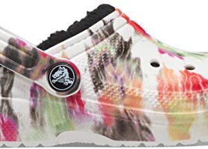 Crocs unisex child Kids' Classic Tie Dye Lined | Kids' Slippers Clog, Blotched Tie Dye, 5 Big Kid US