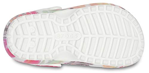 Crocs unisex child Kids' Classic Tie Dye Lined | Kids' Slippers Clog, Blotched Tie Dye, 5 Big Kid US