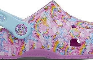 Crocs Classic Lisa Frank Clogs, Kids and Toddler Shoes, Taffy Pink, 3 US Unisex Little