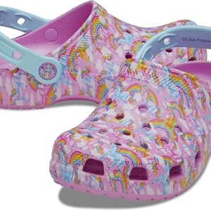 Crocs Classic Lisa Frank Clogs, Kids and Toddler Shoes, Taffy Pink, 3 US Unisex Little