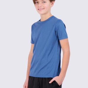 5 Pack: Boys Mesh Short Sleeve Shirts Crew Neck Boy Shirt T-Shirt TShirt Tops Tees Girls Youth Teen Active Wear Athletic Quick Dry Basketball Gym Sport Undershirt Tee Soccer Top -Set 9,XL 16-18