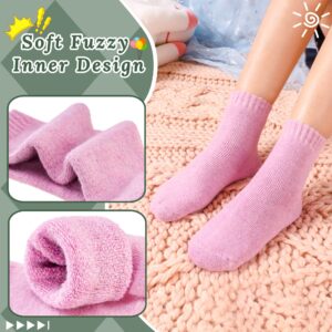 DoSmart Children's Winter Warm Wool Solid Color Socks Kids Boy Girls Thermal Crew Socks 6 Pairs(Solid Color,1-3 Years)