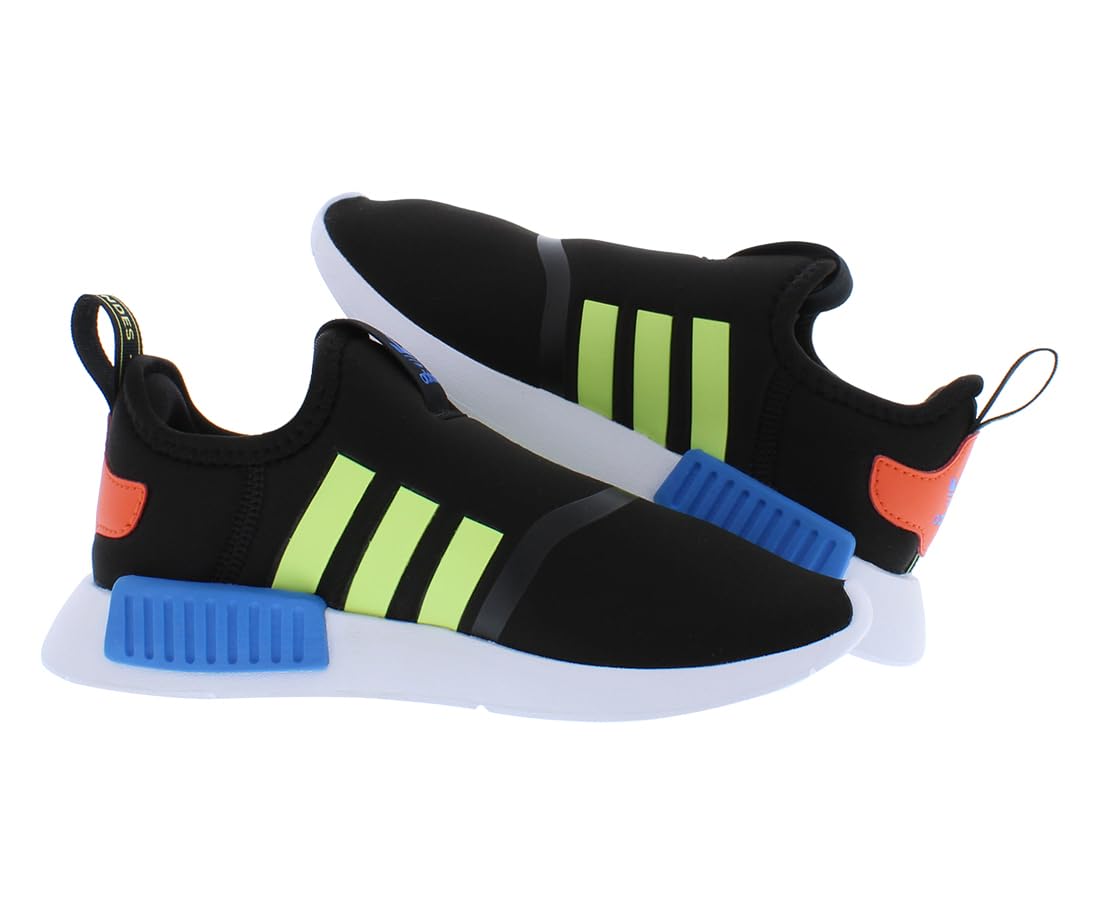 adidas NMD 360 Boys Shoes Size 10.5, Color:Black/Lime-Black