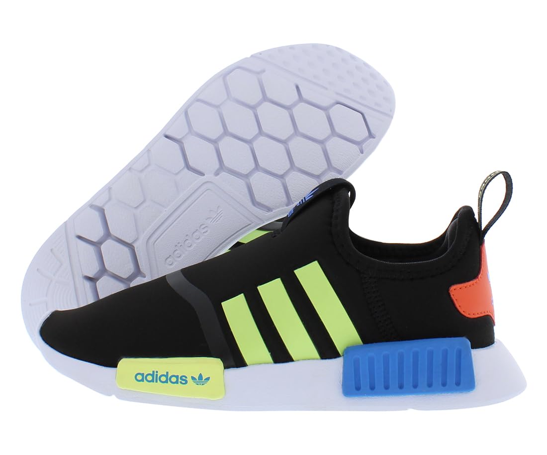 adidas NMD 360 Boys Shoes Size 10.5, Color:Black/Lime-Black