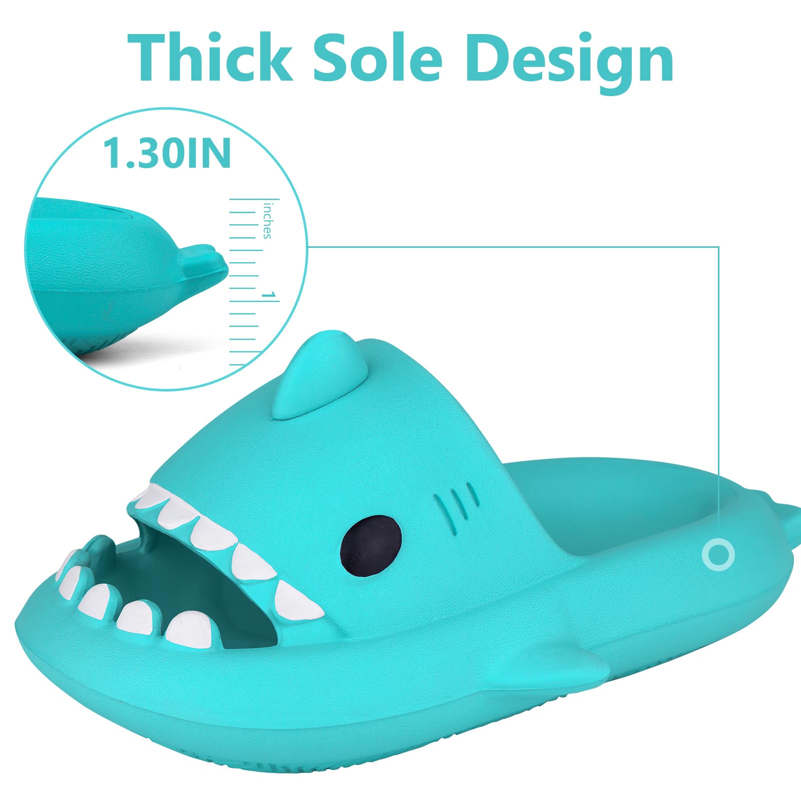 LAKIGE Kids Shark Cloud Slides | Toddler Boys Girls Shower Slippers | Youth Cute Cartoon Fish Flip Flops | Baby Beach Pool Home Sandals | Quick Dry Non-Slip