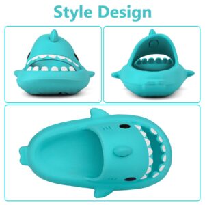 LAKIGE Kids Shark Cloud Slides | Toddler Boys Girls Shower Slippers | Youth Cute Cartoon Fish Flip Flops | Baby Beach Pool Home Sandals | Quick Dry Non-Slip