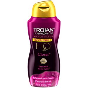 trojan lubricants water based h2o closer personal lubricant, 5.5 oz.