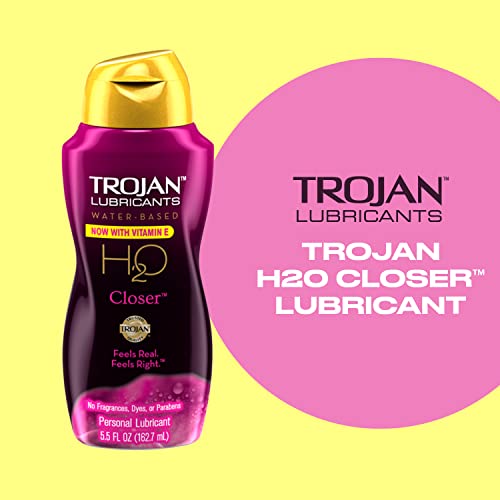 TROJAN Lubricants Water Based H2O Closer Personal Lubricant, 5.5 oz.