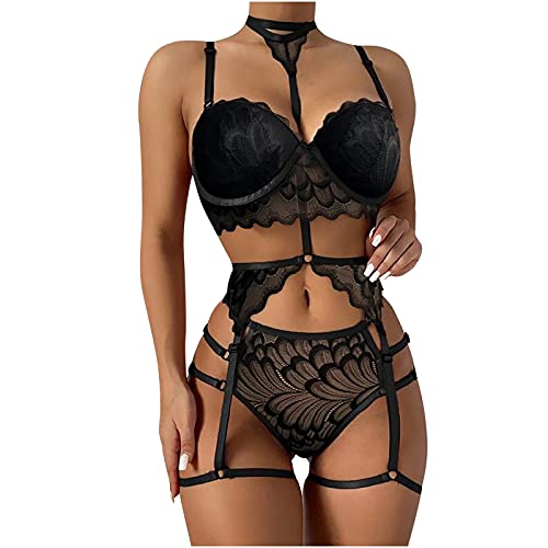 Zzalalana Sexy Lingerie for Women Naughty Role Playing Sex Items for Women Pleasure Sex Handcuffs for Adult Couples Sex Game B375 Black