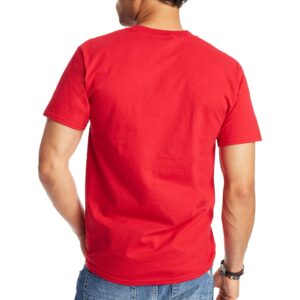 Hanes Mens Beefyt T-shirt, Heavyweight Cotton Crewneck Tee, 1 Or 2 Pack, Available In Tall Sizes Fashion-t-shirts, Deep Red - 1 Pack, Large US