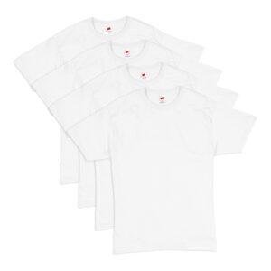 hanes mens essentials short sleeve t-shirt value pack (4-pack) athletic t shirts, white, x-large us