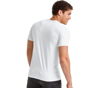 Hanes Size, Originals Lightweight Cotton Tee, Crewneck T-Shirt for Men, Available, White, Large Tall