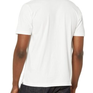 Brooks Brothers Men's Short Sleeve Cotton Crew Neck Logo T-Shirt, White, Large