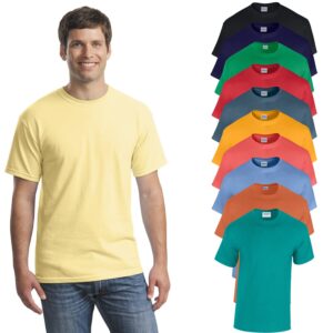 gildan men's heavy cotton short sleeve t-shirt, style g500, multipack of 1|2|4|6|10, make your own customized set! setof-10-m multicolor