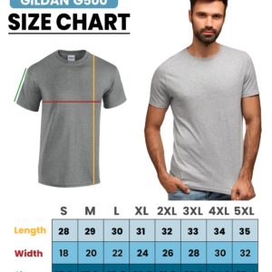 Gildan Men's Heavy Cotton Short Sleeve T-Shirt, Style G500, Multipack of 1|2|4|6|10, Make Your Own Customized Set! SETOF-10-M Multicolor