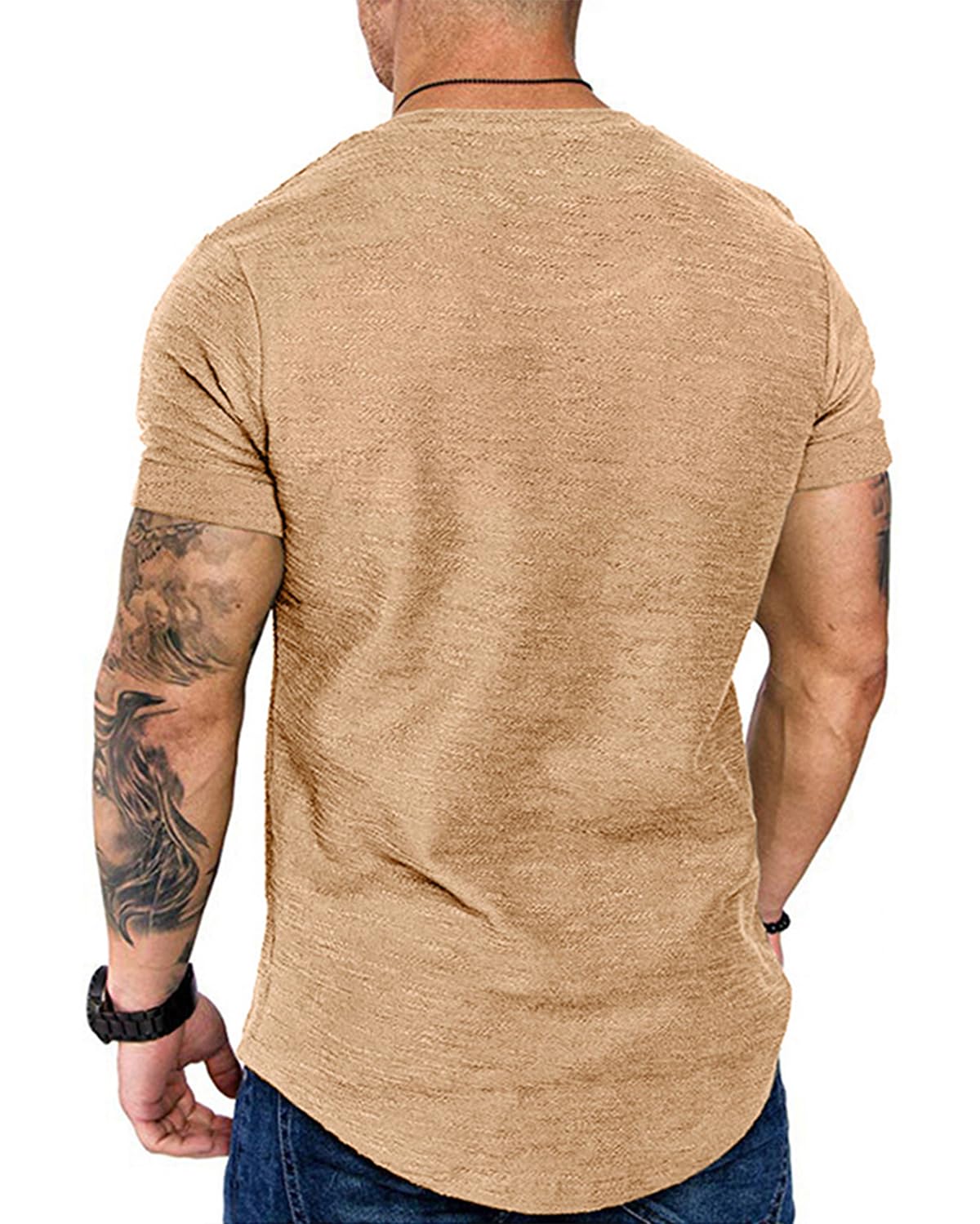 Fashion Mens T Shirt Muscle Gym Workout Athletic Shirt Cotton Tee Shirt Top X-Large