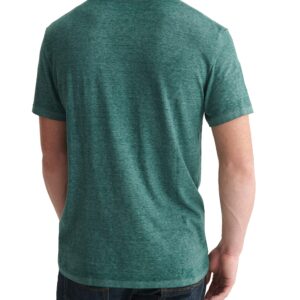 Lucky Brand Men's Venice Burnout V-Neck Tee Shirt, June Bug, Large