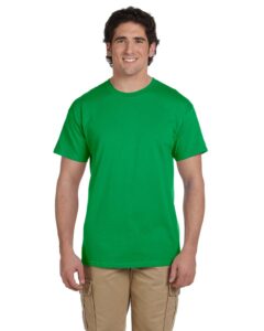 fruit of the loom men's short sleeve crew tee, x-large - kelly