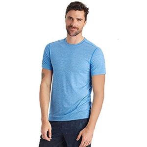 c9 champion mens short sleeve tech tee t shirt, blue jay heather, medium us