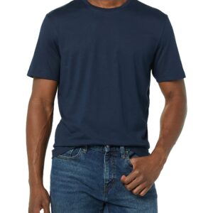 Amazon Essentials Men's Regular-Fit Short-Sleeve Crewneck T-Shirt, Pack of 2, Dark Blue/Navy, Large