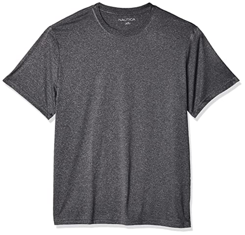 Nautica mens Active Short Sleeve Performance T-shirt T Shirt, Grey Marled, X-Large US