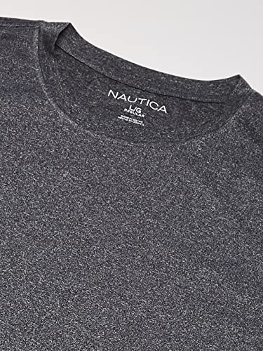 Nautica mens Active Short Sleeve Performance T-shirt T Shirt, Grey Marled, X-Large US