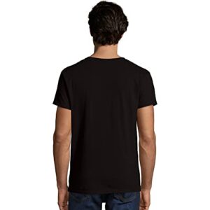 Hanes Men's Nano Premium Cotton T-Shirt (Pack of 2), Black, Medium