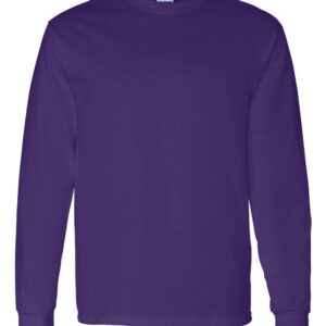 Gildan Long Sleeve Heavy Cotton T-Shirt(Purple