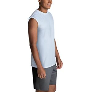 Fruit of the Loom Men's Eversoft Cotton Sleeveless T Shirts, Breathable & Moisture Wicking with Odor Control, Sizes S-4X, Muscle-2 Pack-White, 3X-Large