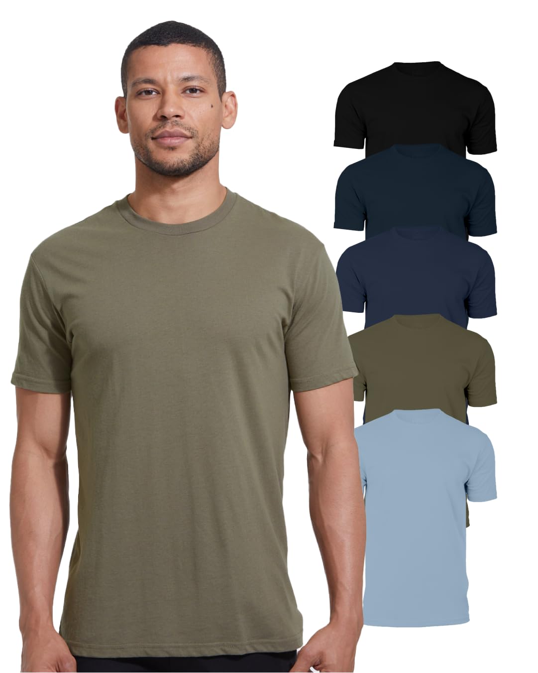 True Classic Tees | Premium Fitted Men's T-Shirts | Crew Neck | Classic 5-Pack | X-Large