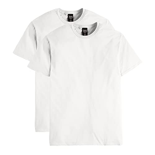 Hanes Men's Nano Premium Cotton T-Shirt (Pack of 2), White, Small