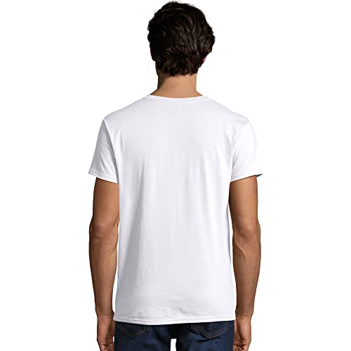 Hanes Men's Nano Premium Cotton T-Shirt (Pack of 2), White, Small