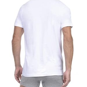 2(X)IST mens Essential Cotton V-neck T-shirt 3-pack Base Layer Top, White Natural, Large US