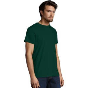 Hanes Men's Nano Premium Cotton T-Shirt (Pack of 2), Deep Forest, XX-Large