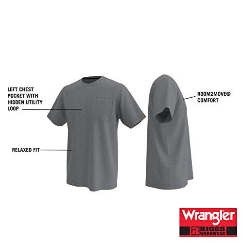 Wrangler RIGGS WORKWEAR Men's Pocket T-Shirt, Black, XX-Large