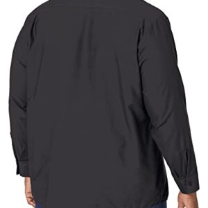 Red Kap Men's Industrial Work Shirt, Regular Fit, Long Sleeve, Black, 2X-Large