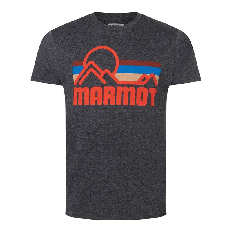 MARMOT Men's Coastal Short Sleeve T-Shirt, Charcoal Heather, Large