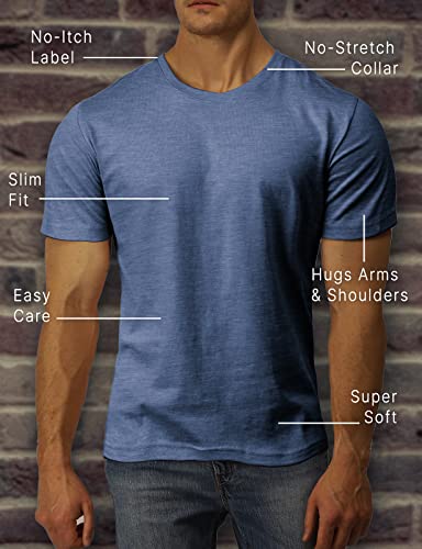 H2H Shorts Sleeve Crew Neck T-Shirts for Men DARKBLUE US L/Asia XL (CMTTS0198)