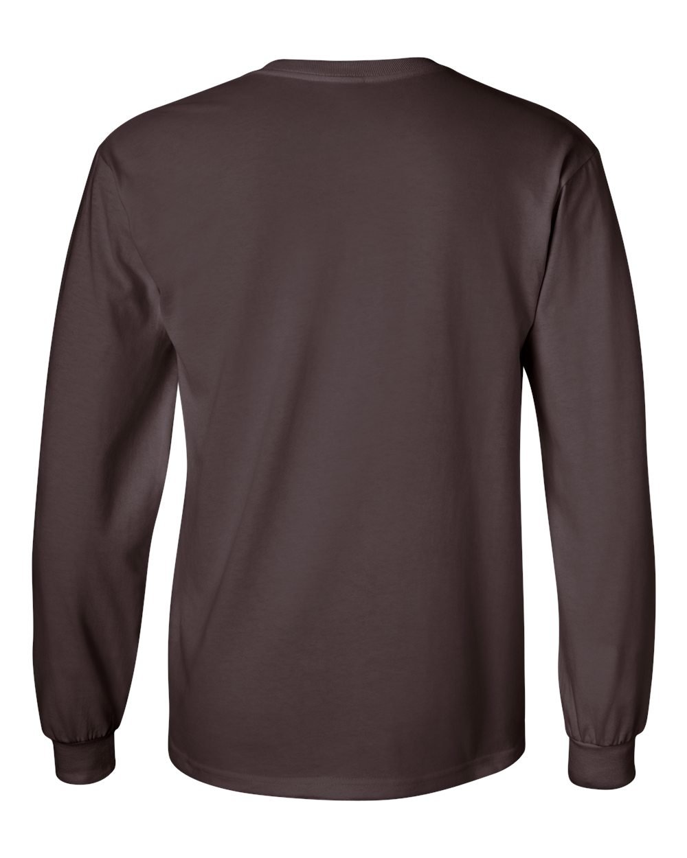 Gildan 100% Cotton Long-Sleeve T-shirt (G2400) Tee X-Large Dark Chocolate