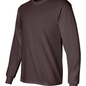 Gildan 100% Cotton Long-Sleeve T-shirt (G2400) Tee X-Large Dark Chocolate