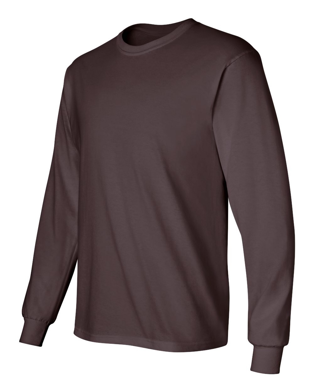 Gildan 100% Cotton Long-Sleeve T-shirt (G2400) Tee X-Large Dark Chocolate