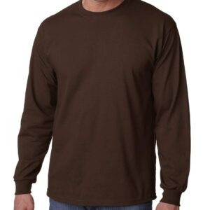 Gildan 100% Cotton Long-Sleeve T-shirt (G2400) Tee X-Large Dark Chocolate