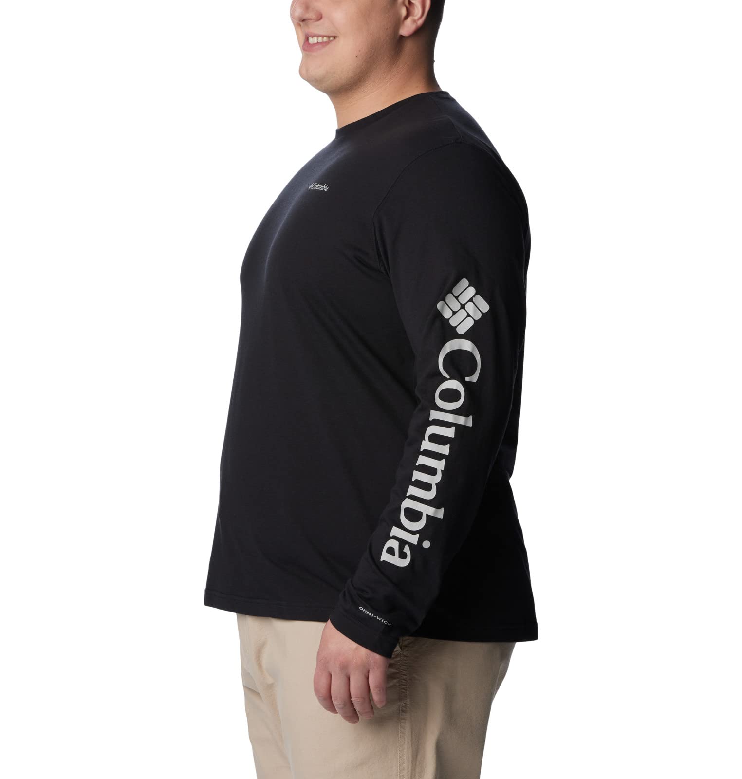 Columbia Men's Thistletown Hills Long Sleeve Logo Tee, Black, X-Large