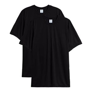 hanes mens sport cool dri performance tee fashion t shirts, black, xx-large us