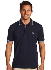 boss mens paddy polo shirt, navy, medium us