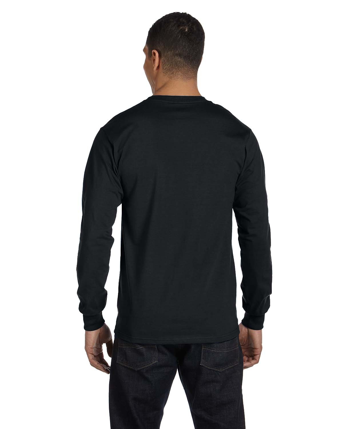 Hanes mens Essentials Long Sleeve T-shirt Value Pack (4-pack) fashion t shirts, Black, X-Large US