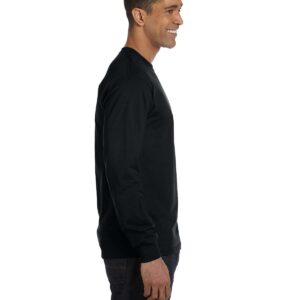 Hanes mens Essentials Long Sleeve T-shirt Value Pack (4-pack) fashion t shirts, Black, X-Large US